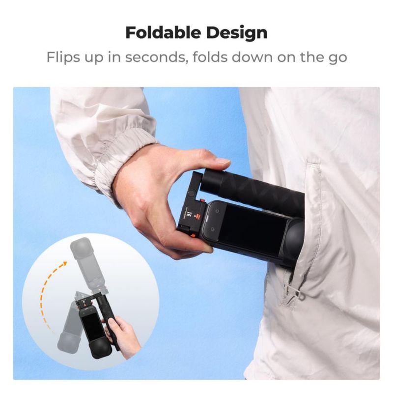 Palo de selfie K&F Concept para Insta360 X5 plegable 89 cm