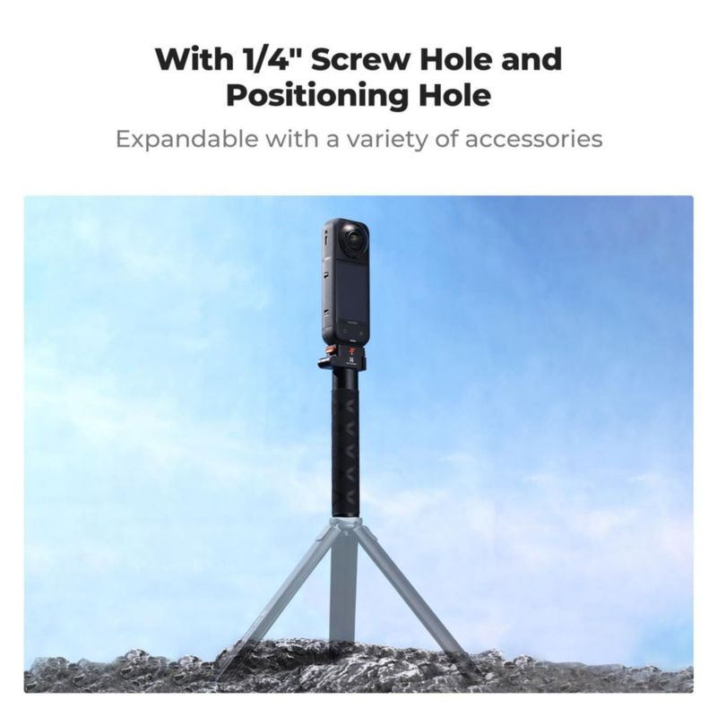 Palo de selfie K&F Concept para Insta360 X5 plegable 89 cm