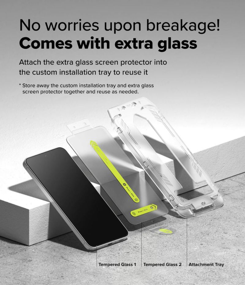 Protector de pantalla Ringke Easy Slide para Samsung Galaxy A36 vidrio templado 9H 2 unidades