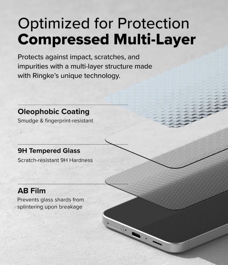 Protector de pantalla Ringke Easy Slide para Samsung Galaxy A36 vidrio templado 9H 2 unidades