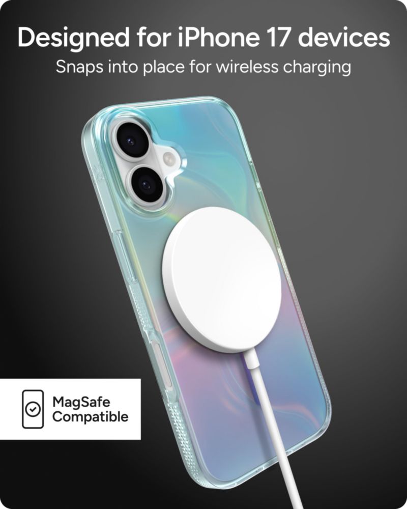 Funda ZAGG Milan Snap para iPhone 17 iridiscente protección contra caídas de 4 m