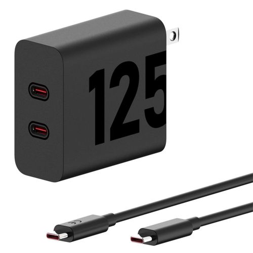 Cargador Motorola TurboPower 125W GaN de doble puerto USB-C