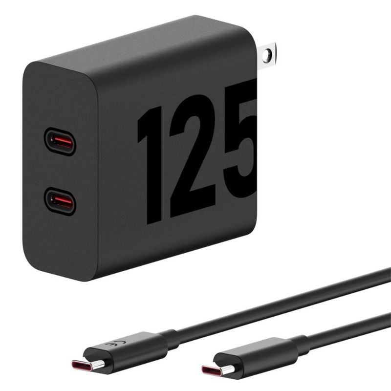 Cargador Motorola TurboPower 125W GaN de doble puerto USB-C