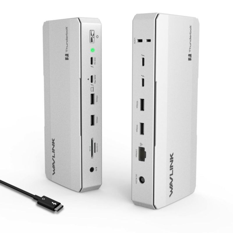 Estación de acoplamiento WAVLINK Thunderbolt 5 de 140 W con pantalla 8K