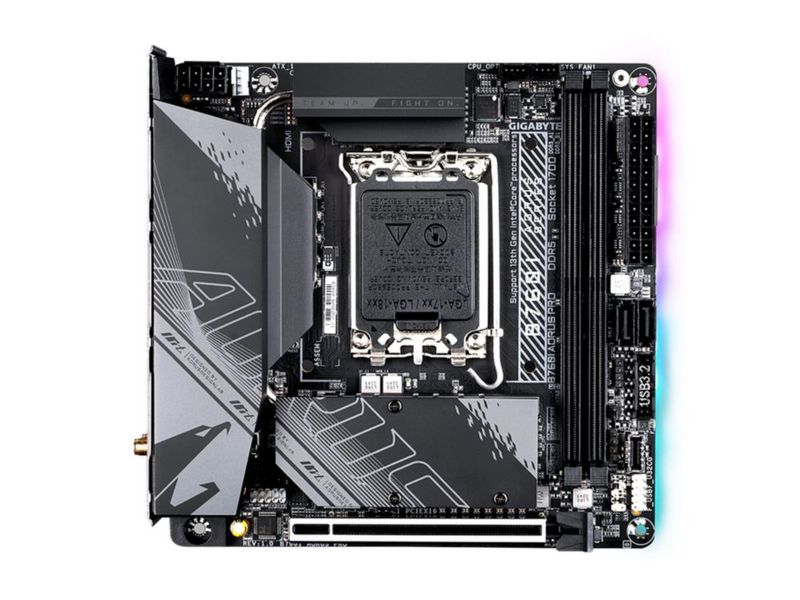 Placa madre GIGABYTE B760I AORUS PRO Mini-ITX DDR5 WiFi 6E
