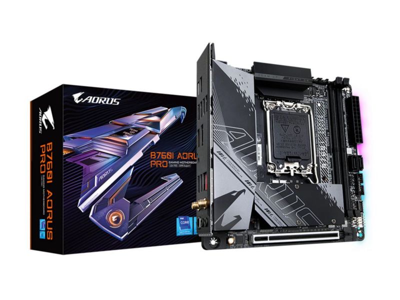 Placa madre GIGABYTE B760I AORUS PRO Mini-ITX DDR5 WiFi 6E