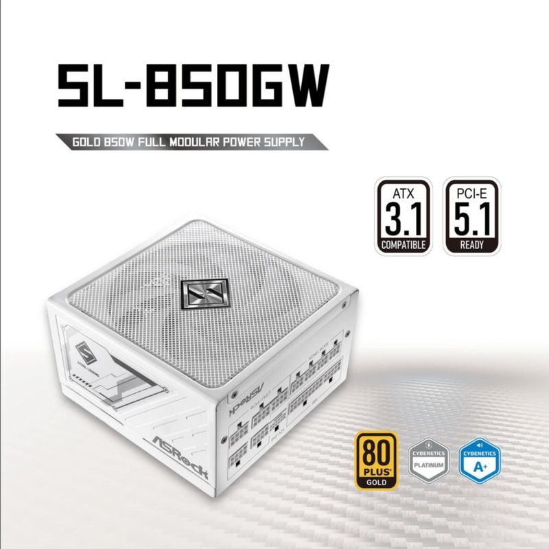 Fuente de alimentación ASRock SL-850GW 850W Gold totalmente modular