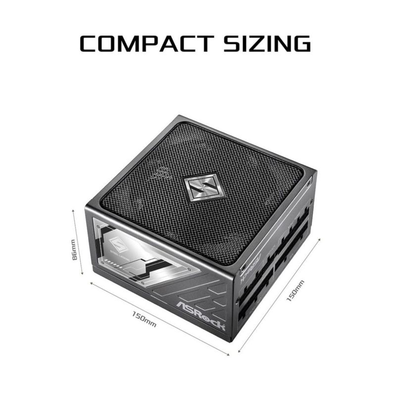 Fuente de alimentación ASRock SL-1000P 1000W 80 Plus Platinum modular