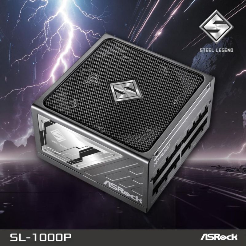 Fuente de alimentación ASRock SL-1000P 1000W 80 Plus Platinum modular