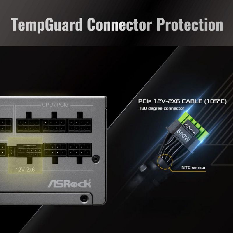Fuente de alimentación ASRock SL-1000P 1000W 80 Plus Platinum modular