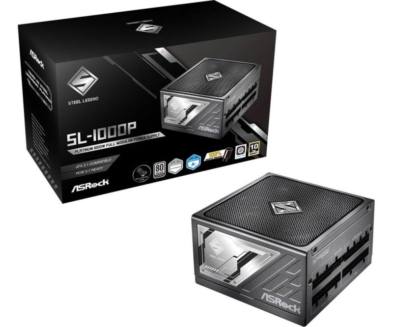Fuente de alimentación ASRock SL-1000P 1000W 80 Plus Platinum modular