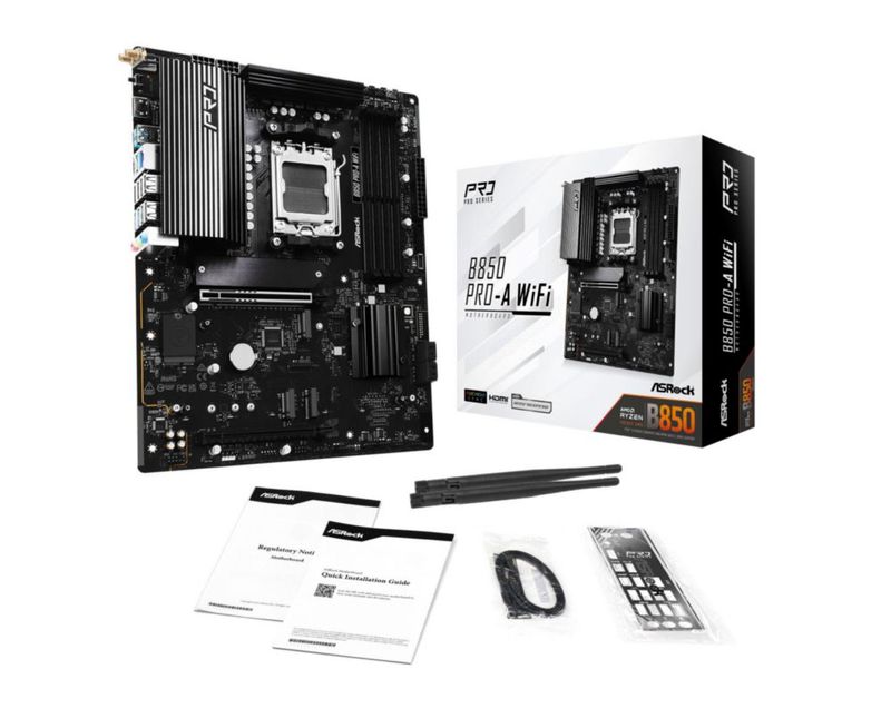 Placa madre ASRock B850 Pro A WiFi6e DDR5 8000+ MHz AM5