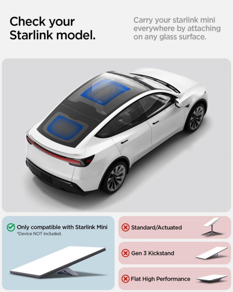 Kit de montaje Spigen Starlink Mini con ventosas antirruido