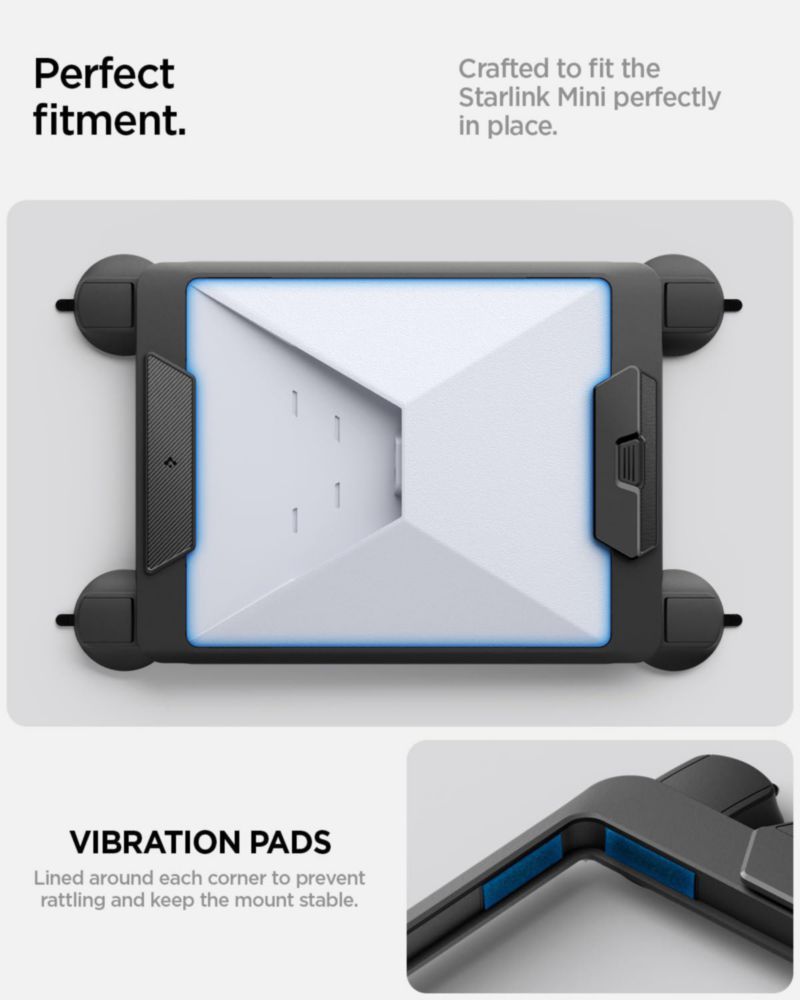 Kit de montaje Spigen Starlink Mini con ventosas antirruido