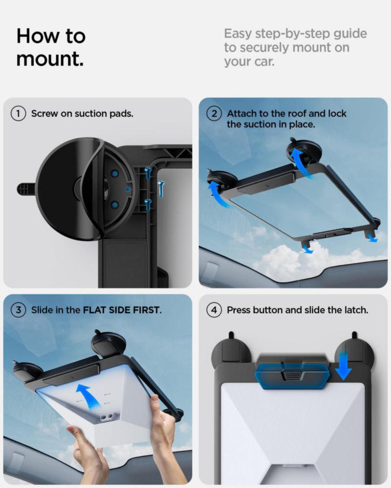 Kit de montaje Spigen Starlink Mini con ventosas antirruido