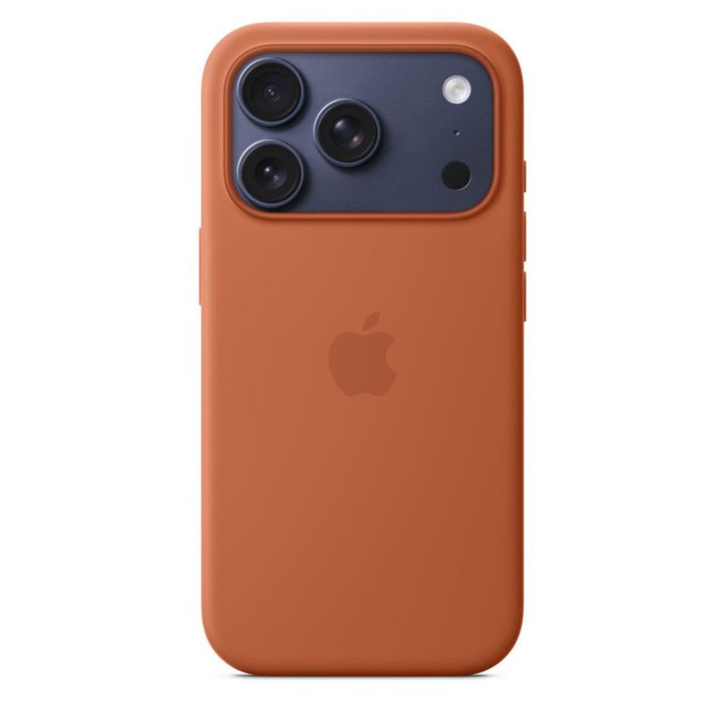Funda para iPhone 17 Pro de Apple en silicona con MagSafe color terracota