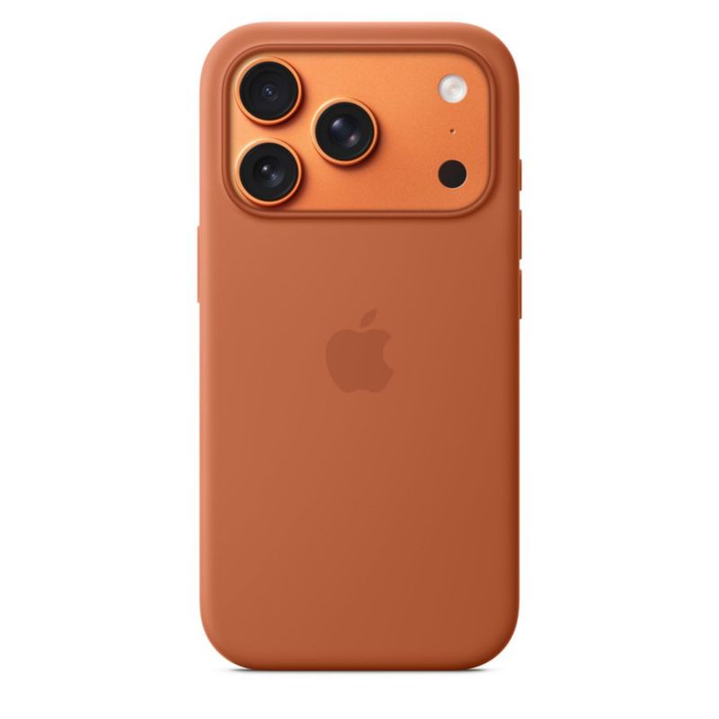 Funda para iPhone 17 Pro de Apple en silicona con MagSafe color terracota