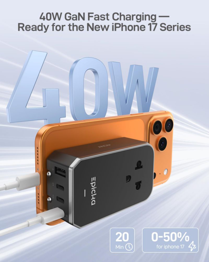 Adaptador de viaje EPICKA Air 40W PD de carga rápida USB