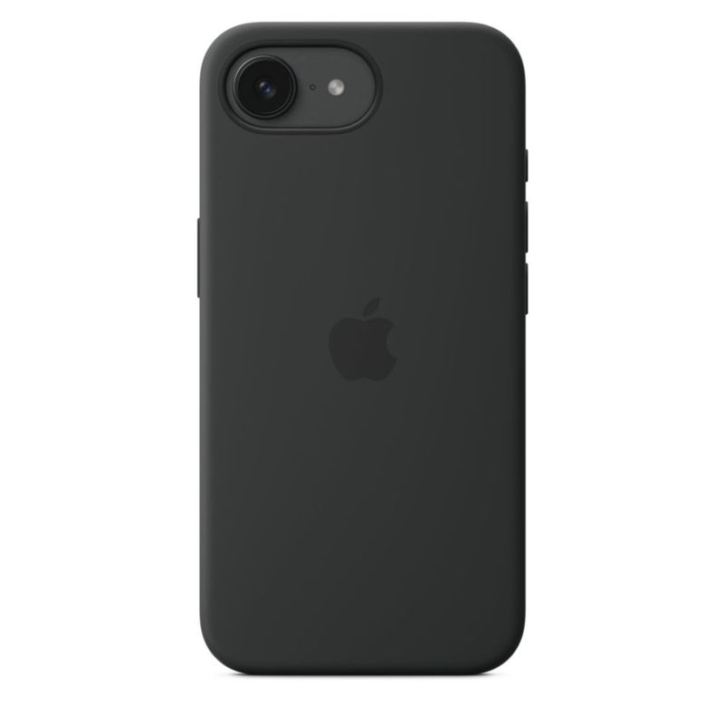 Funda de silicona Apple para iPhone 16e color negro