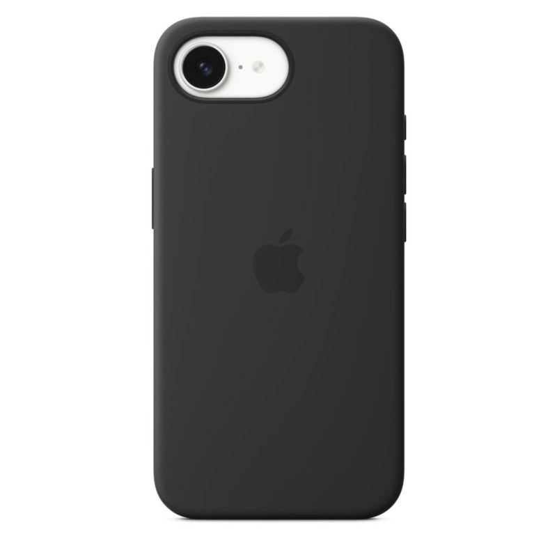 Funda de silicona Apple para iPhone 16e color negro