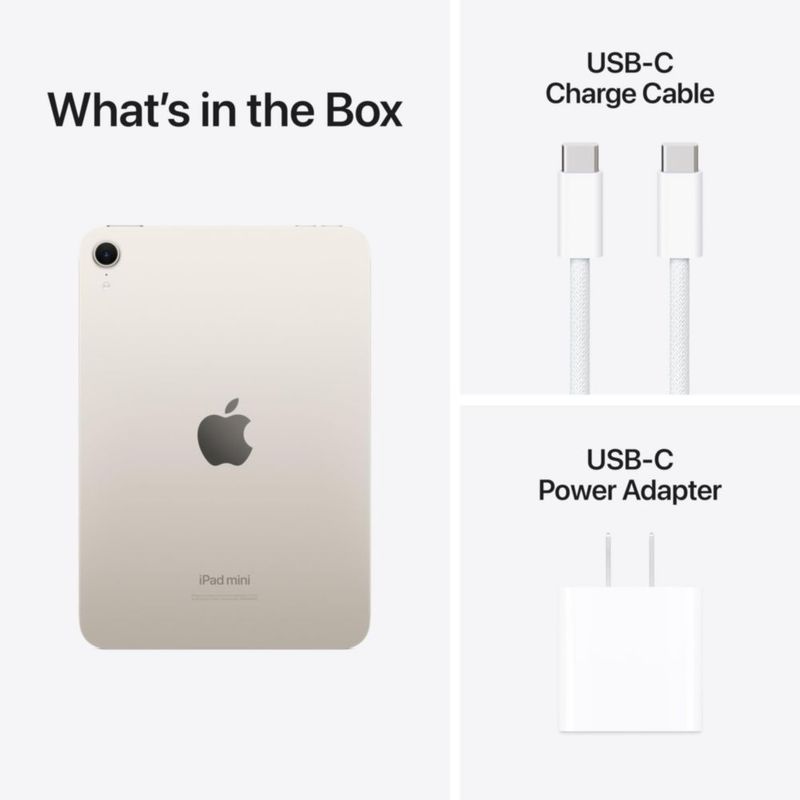 Tableta Apple iPad Mini (A17 Pro) de 83 pulgadas 128 GB Wi-Fi 6E Starlight