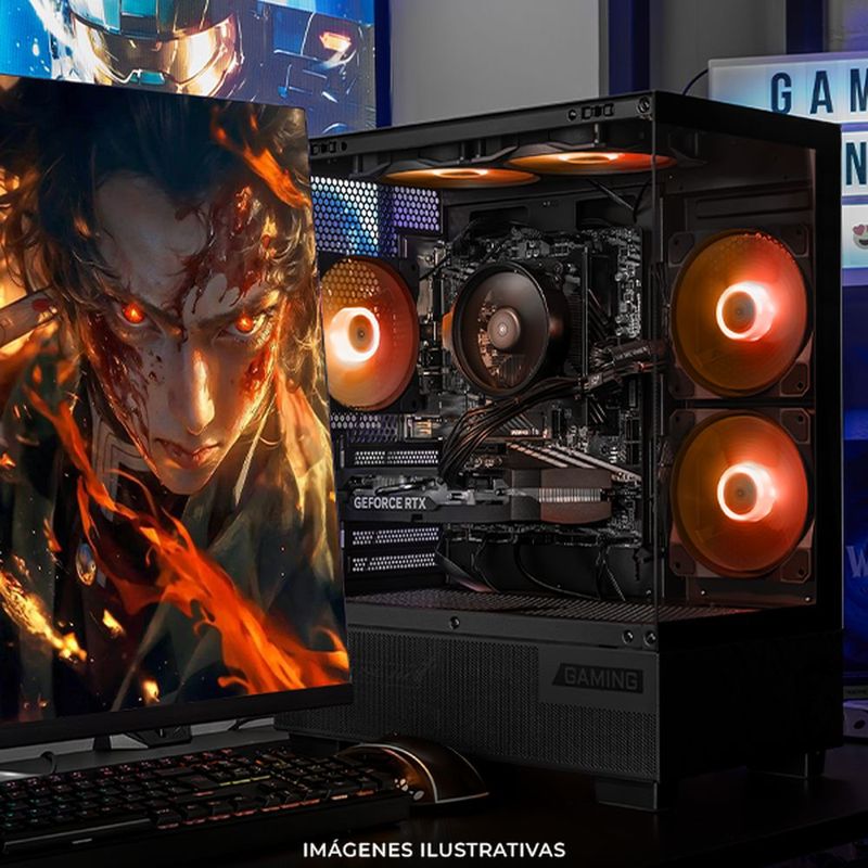 Xtreme pc rtx 5050 ryzen 7 16gb ssd 1tb wifi monitor 23.8 bk