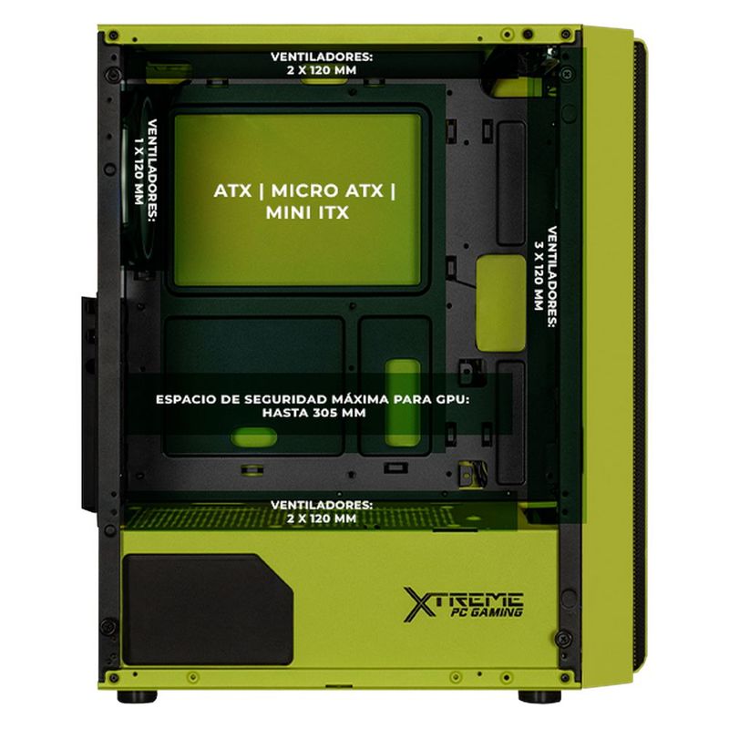 Gabinete xtreme pc cyberpunk vincent media torre 4 fan argb
