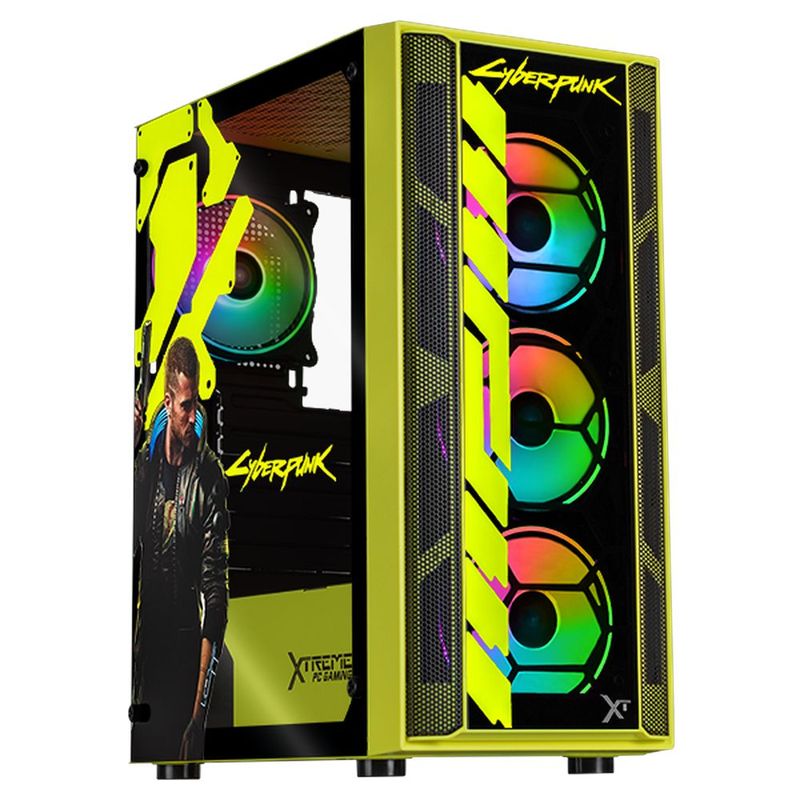Gabinete xtreme pc cyberpunk vincent media torre 4 fan argb
