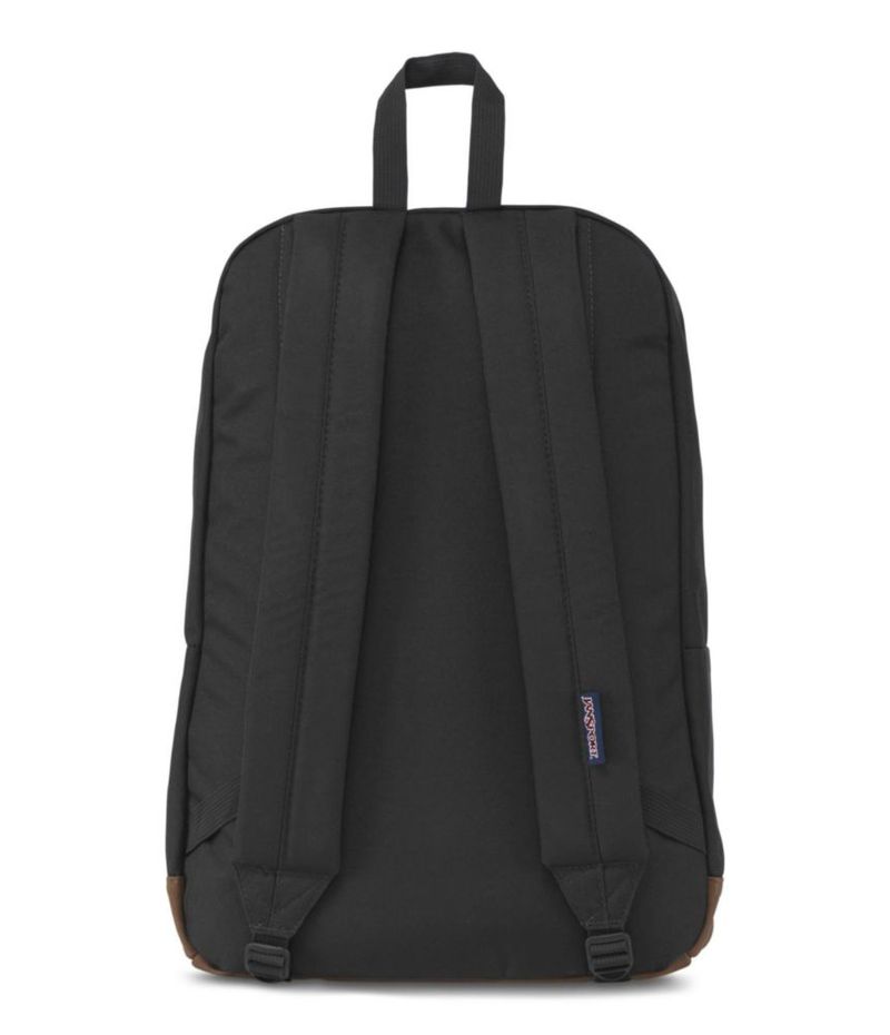 Mochila JanSport Cortlandt de Cuero Sintético Negro 15"