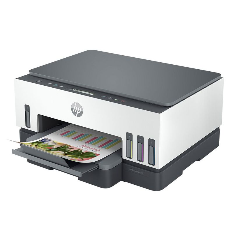 Impresora Multifuncional HP Smart Tank 720, Tinta Continua, Color, Wi-Fi, Smart App, Dúplex
