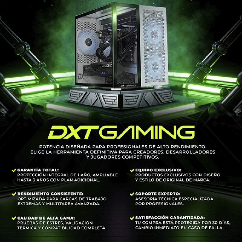 Computadora dxt ultra 9 16gb ddr5 ssd 1tb monitor 27 white