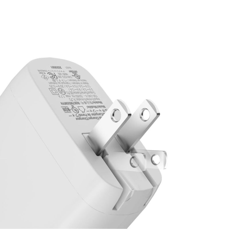 Cargador de pared Amazon Basics 65W GaN USB-C PD 3.0 Blanco