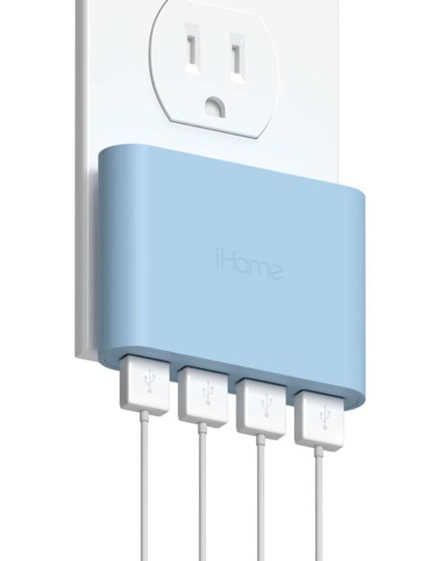 Adaptador de carga iHome Slim cargador de pared USB de 4 puertos