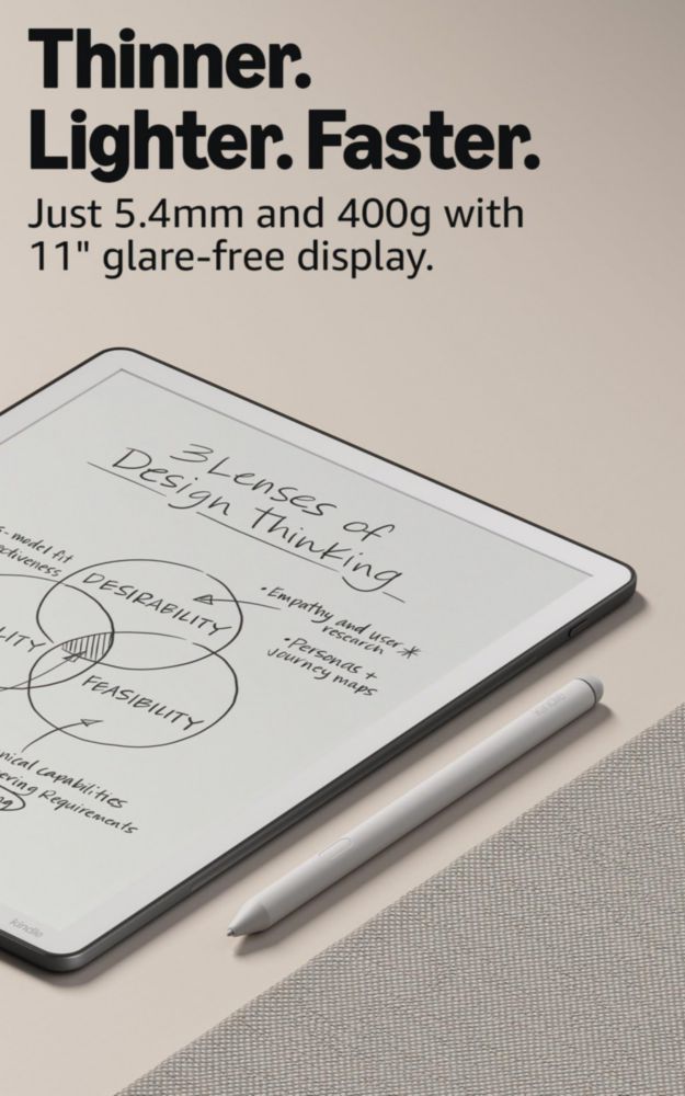 Lector electrónico Amazon Kindle Scribe de 11" y 32 GB con lápiz