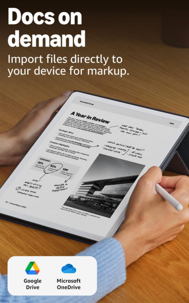 Lector electrónico Amazon Kindle Scribe de 11" y 32 GB con lápiz
