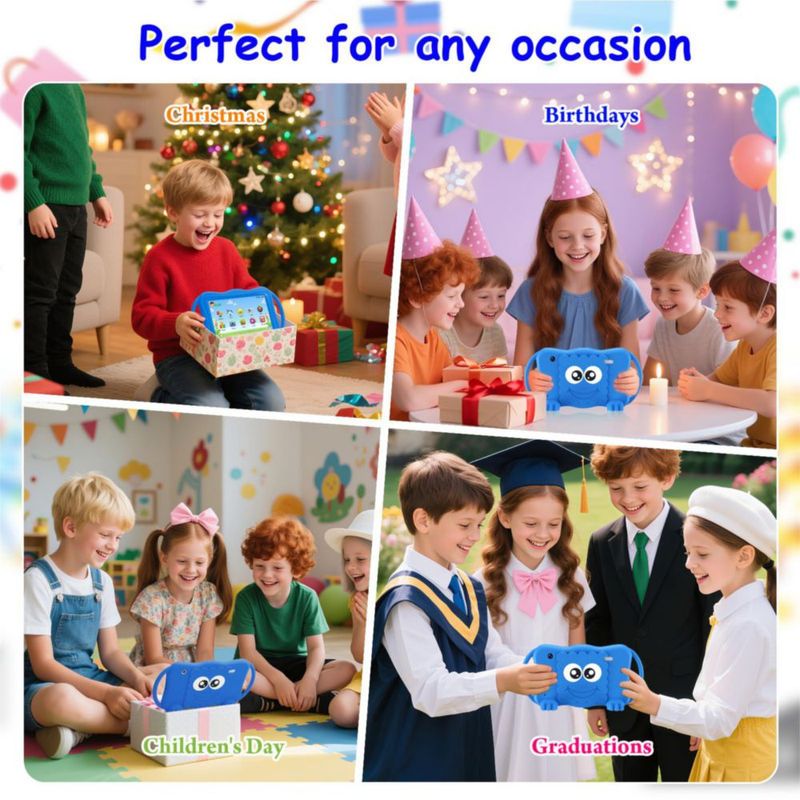 Tablet infantil Trayoo de 7" 32 GB con doble cámara y control parental