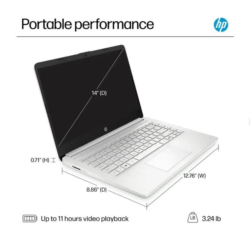 Laptop HP 2025 Intel N150 16 GB de RAM 256 GB 14" LED