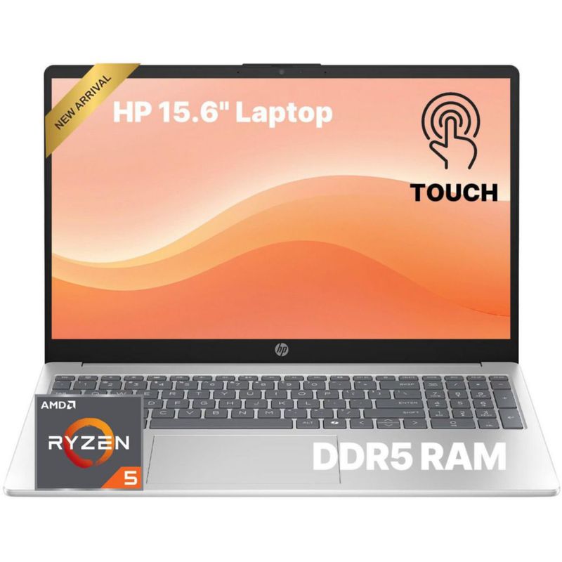 Laptop HP 156" FHD táctil Ryzen 5 8 GB 256 GB SSD
