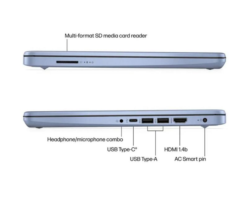 Laptop HP N150 14" HD 8 GB 128 GB UFS Intel de 4 núcleos Windows 11