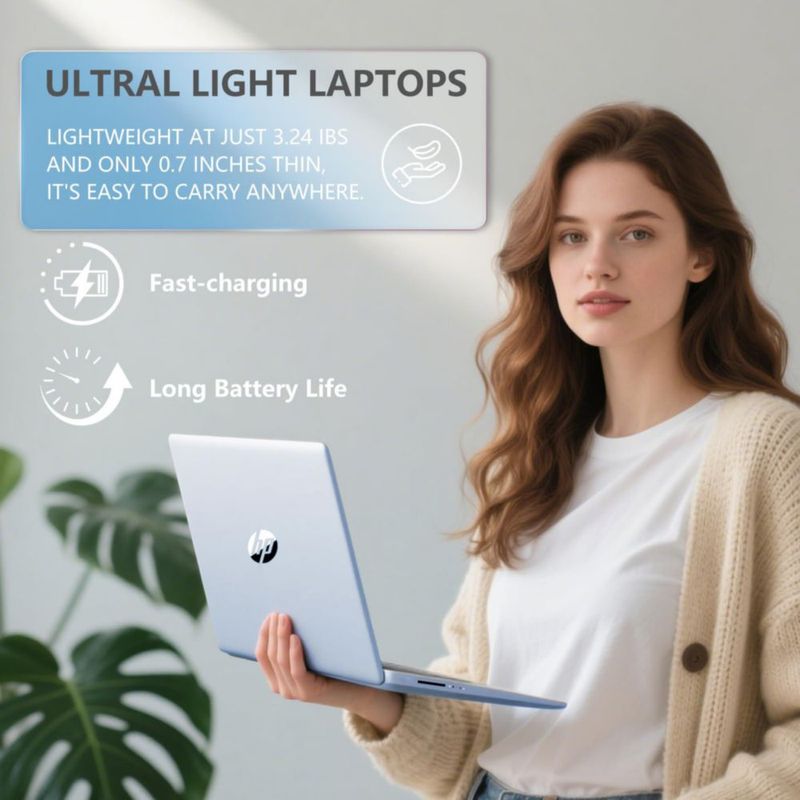 Laptop HP 14 Elite Intel Celeron 4 GB 112 TB Win11 con IA