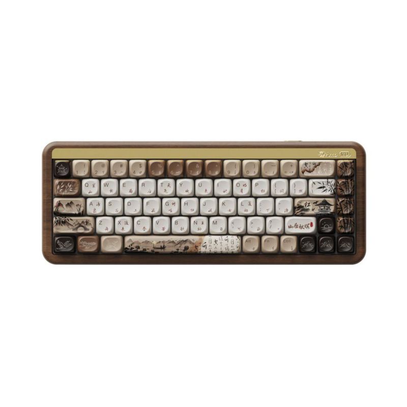 Teclado mecánico Akko MU01 65% de nogal con RGB inalámbrico