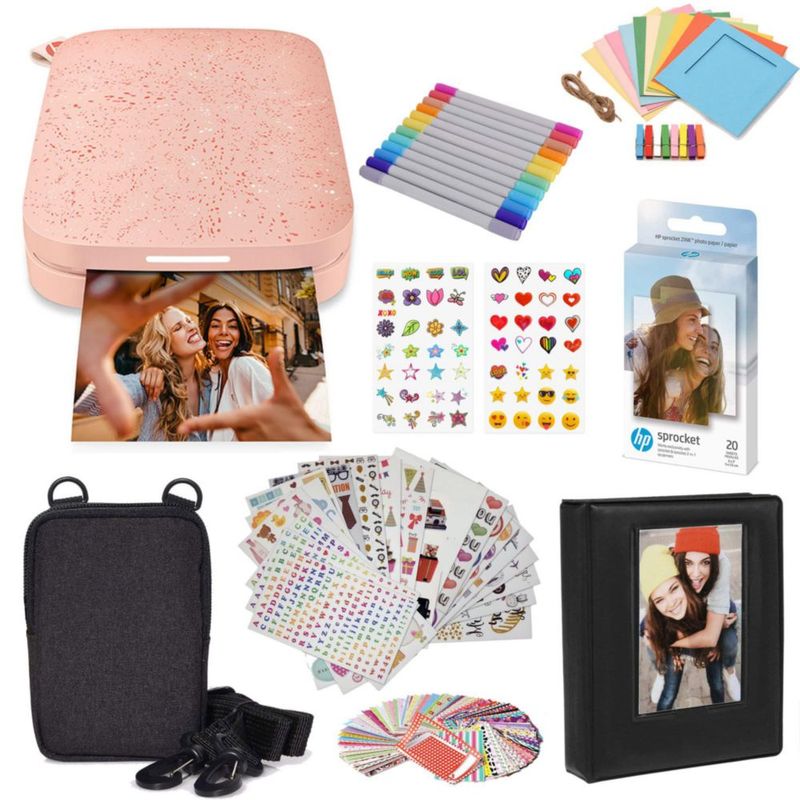 Impresora fotográfica HP Sprocket Portable 2x3 Blush Pink con paquete