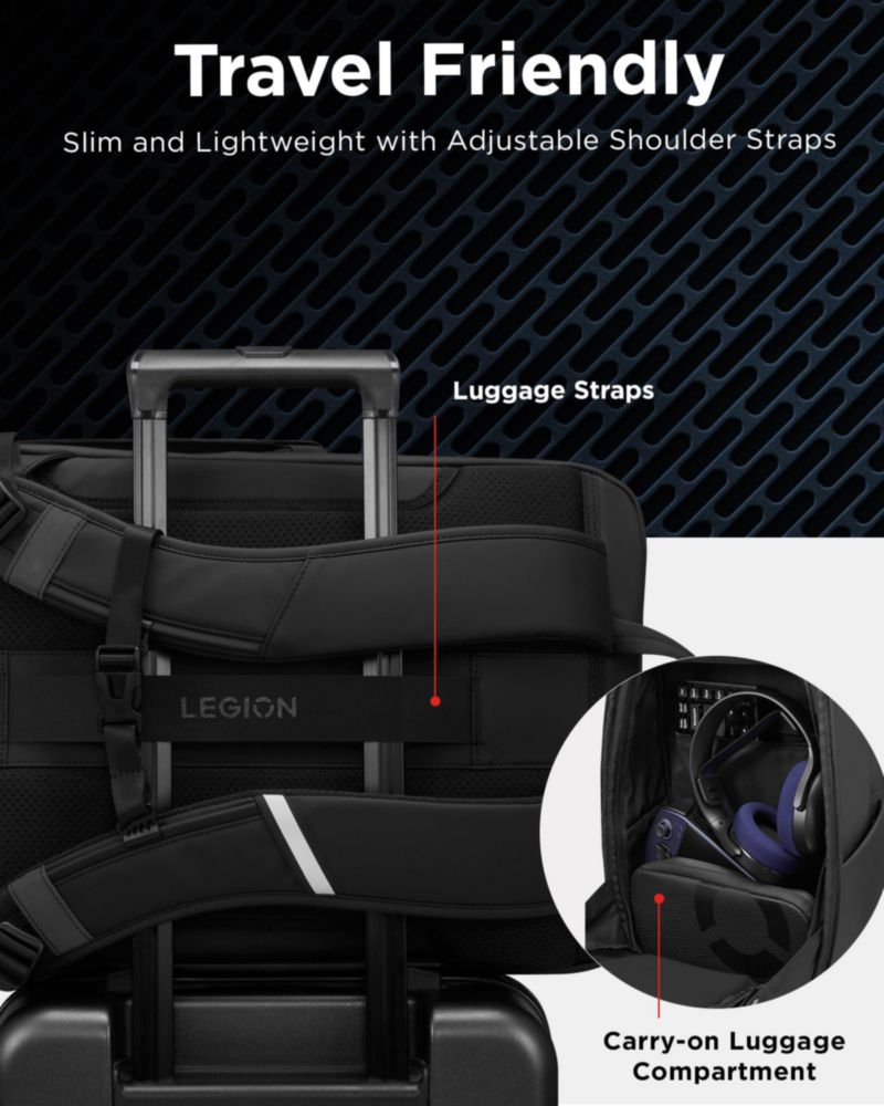 Mochila Lenovo Legion GB800 de 21 L resistente al agua gris