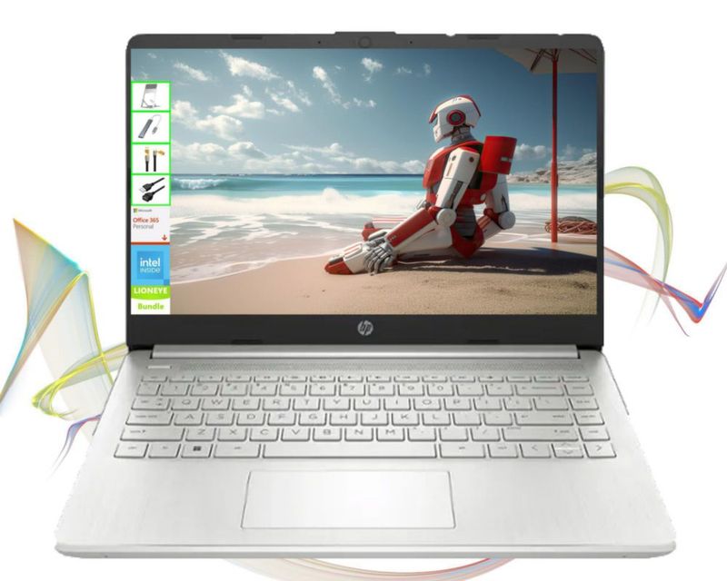 Laptop HP 14" HD 16 GB RAM 128 GB UFS Intel N150 Win11