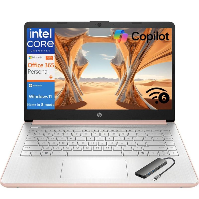 Laptop HP 14" Intel N150 4 GB de RAM 128 GB Flash Rosa