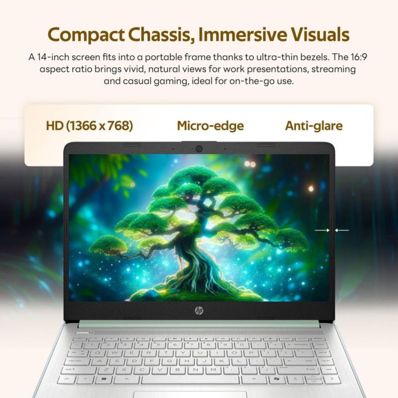 Laptop HP Stream 14" HD Intel N150 4 GB 112 TB Wi‑Fi 6