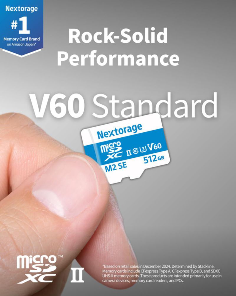 Tarjeta microSD Nextorage NX-M2SE de 256 GB UHS-II V60