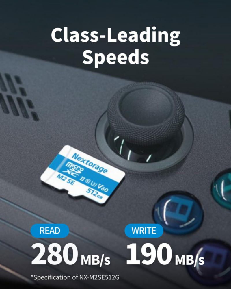 Tarjeta microSD Nextorage NX-M2SE de 256 GB UHS-II V60