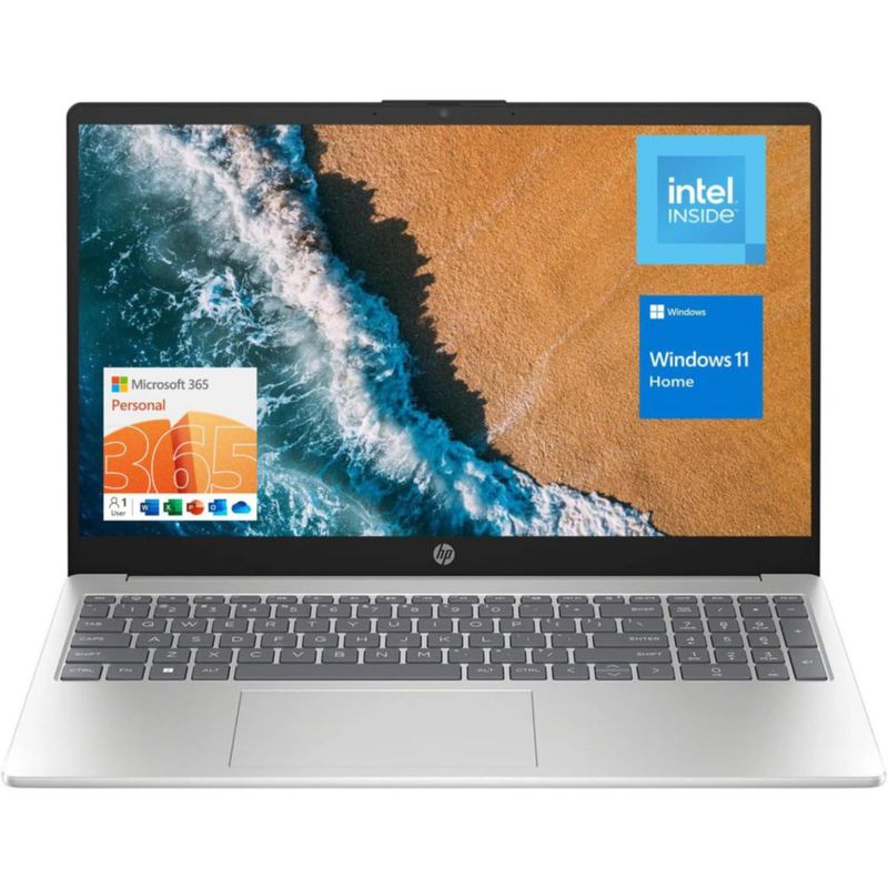 Laptop HP 156" Intel N200 8 GB 128 GB Wi‑Fi 6 Plateado