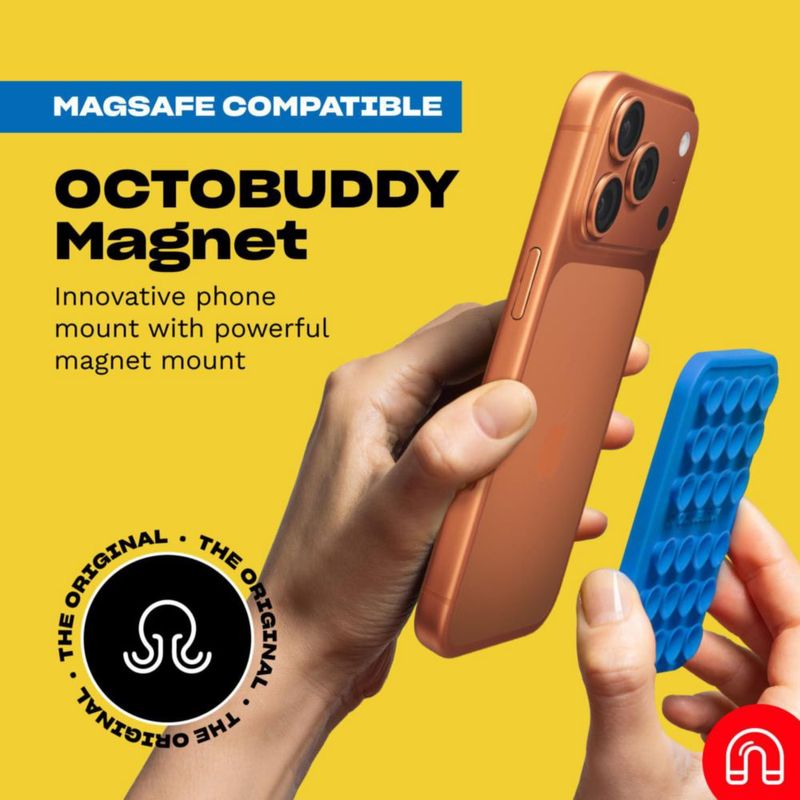 Soporte para teléfono OCTOBUDDY Magnet con doble fijación magnética y de succión